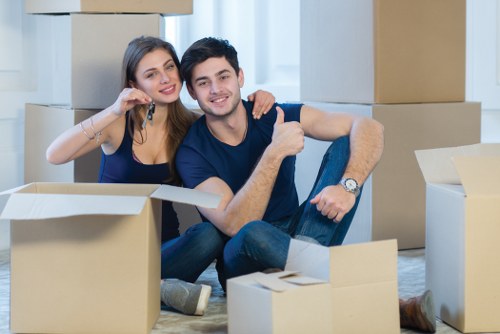 Professional removals team planning a move in Brompton