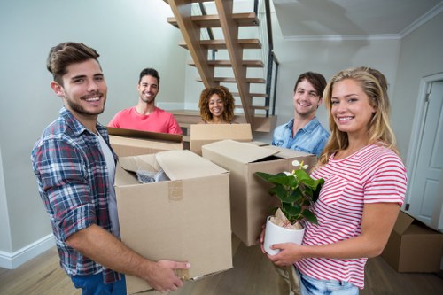 Packing and transporting office furniture during a Brompton move