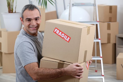 Van loading furniture and boxes for a Brompton collection