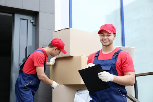 Removal van prepared for a local move in Brompton