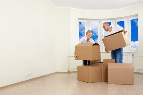Checklist and packing materials for a home move in Brompton