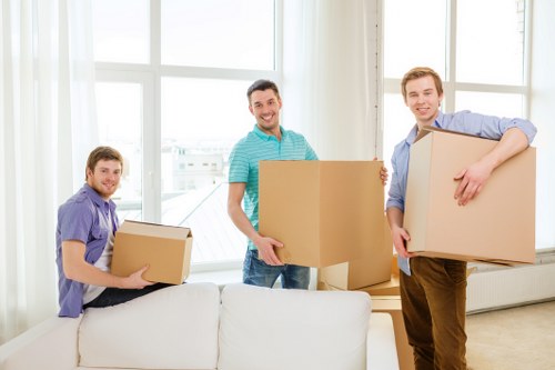 Preparing desks and equipment for an office relocation in Brompton