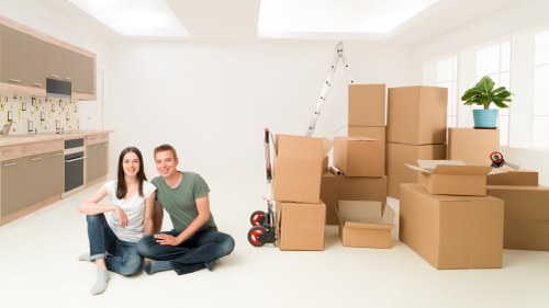 Careful loading of household items for a Brompton man and van booking
